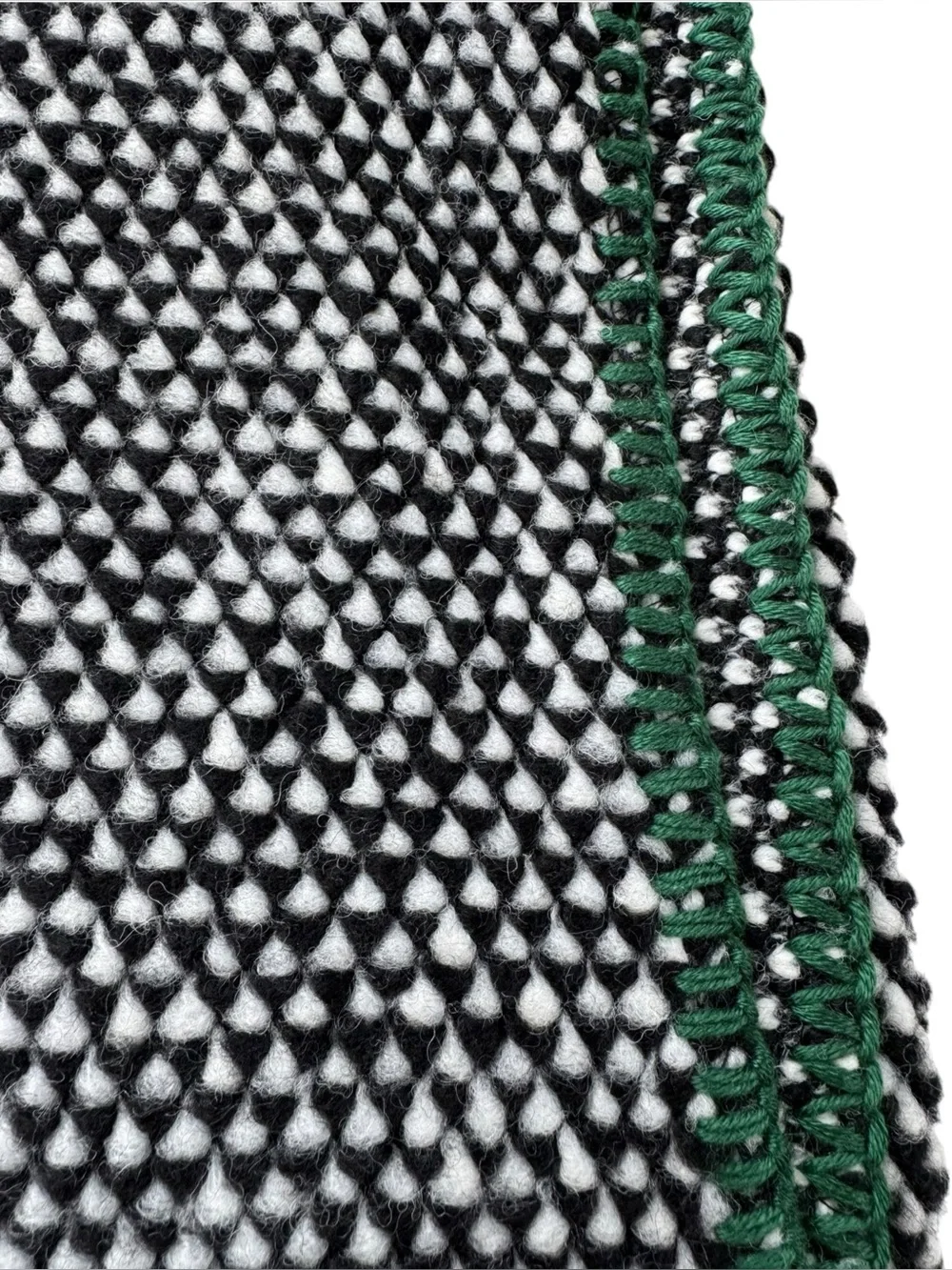 NEW Hearth & Hand with Magnolia Black Woven Stitched Edge Throw Blanket 50 x 60